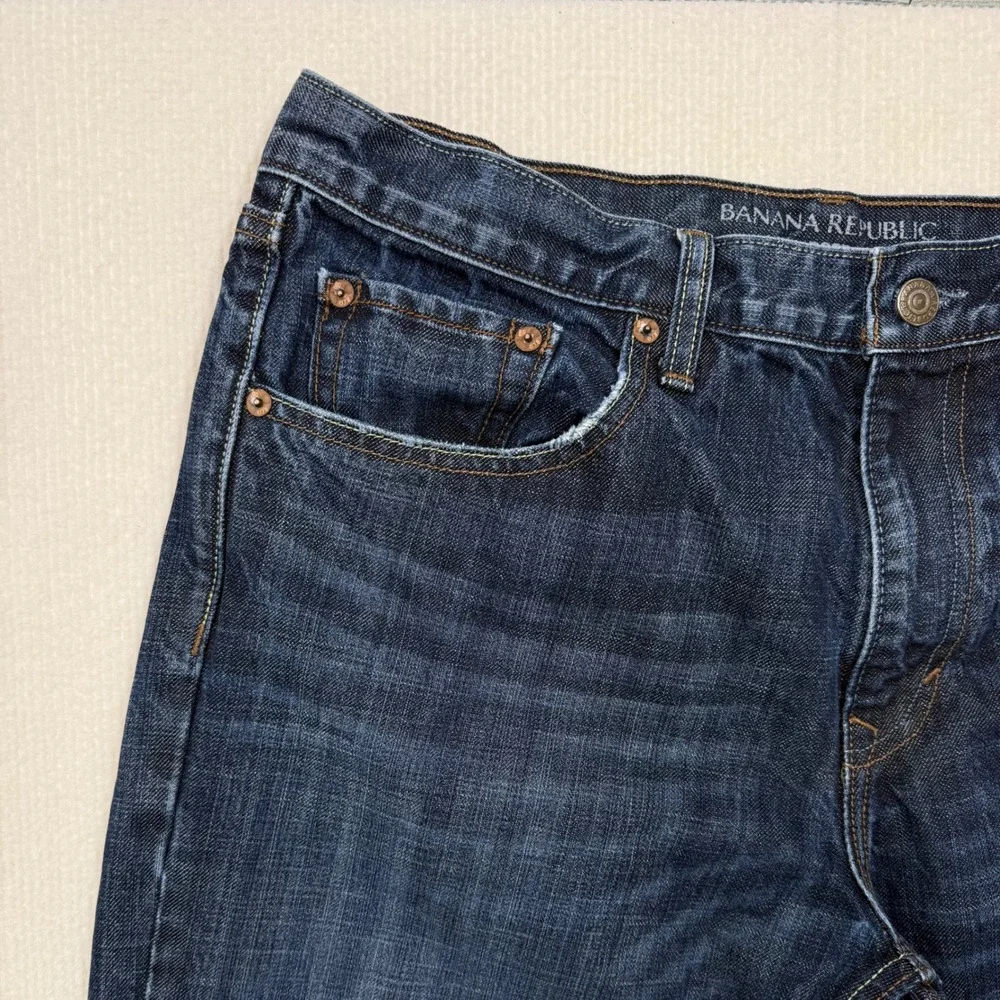 Banana Republic Y2K Bootcut Jeans Dark Wash Normcore Americana Western Men 34x32